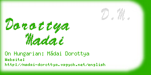 dorottya madai business card