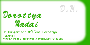 dorottya madai business card
